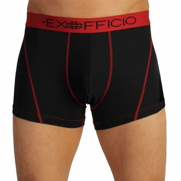 ExOfficio Men's Give-N-Go Sport Mesh 3in. Boxer Brief Black - 1241-2458 - Picture 1 of 1